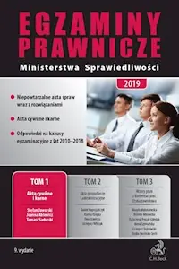 Najlepsza cena Egzaminy Prawnicze Ministerstwa Sprawiedliwości 2019 Tom 1 Akta cywilne i karne