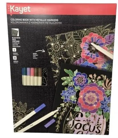 Taniej KAYET ART Kolorowanki artystyczne 30 szt. + marker